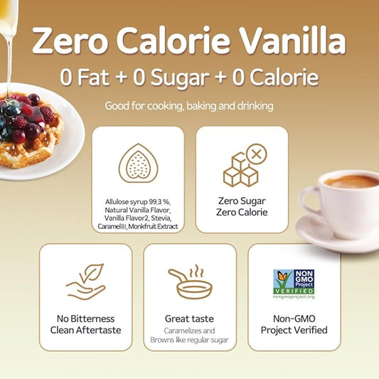 ALTist Allulose Syrup Sweetener – Zero Calorie Liquid Sugar Alternative, Keto, Vegan, Non-GMO, Plant-Based | 1:1 Sugar Replacement, No Net Carbs, Zero Fat, 17.7 fl oz - Vanilla