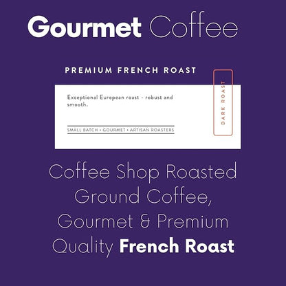 Sarasota Coffee Ground Cubano European French Roast | Dark Roast Gourmet Coffee Grounds | Low Acid, Mold Free, Specialty Grade Bulk Ground Coffee | 5lb (80 oz)