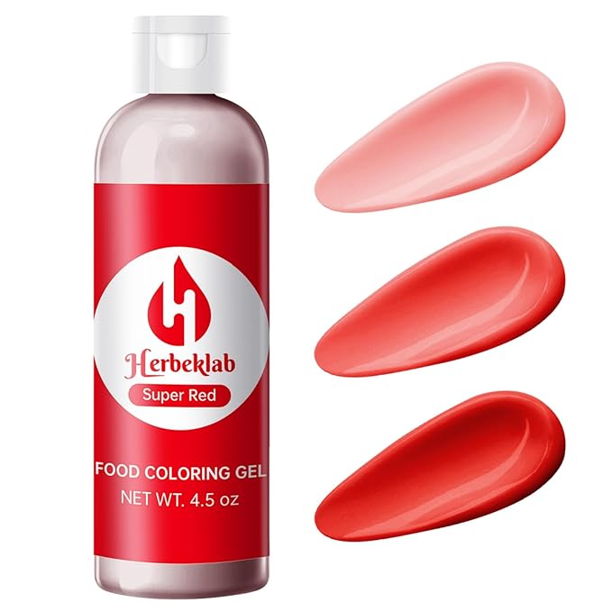 Red Gel Food Coloring 4.5 oz Professional Grade Super Red Food Dye Concentrated Gel Food Coloring for Icing Baking Cake Decorating Cookie