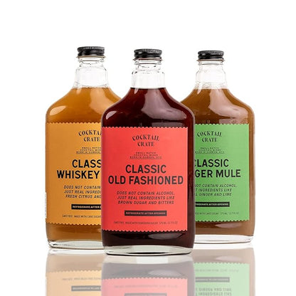 Cocktail Crate Old Fashioned Drink Mixer | Makes 51 Cocktails | Award-Winning Craft Mixer for Classic Old Fashioned - Premium Syrup Handcrafted with Aromatic Bitters & Demerara Sugar | 12.7oz - 3 pack