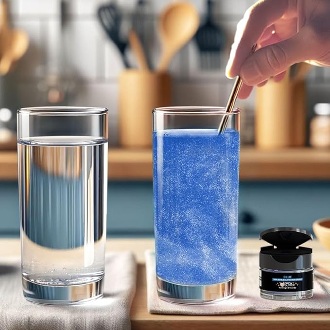Brew Glitter Blue Edible Drink Glitter 1x 4g Jar for Cocktails, Beer, & Beverages