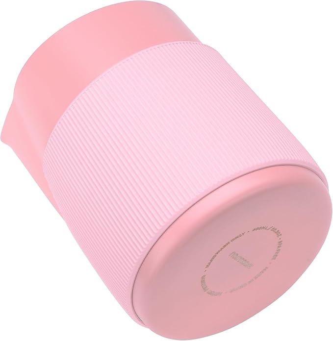 Normcore Handleless Milk Frothing Jug, Milk Pitcher 20.3 oz, Milk Frother Steamer Cup Stainless Steel Espresso Cup, Round Spout, Pink, 600 ml
