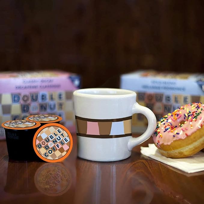 Double Donut Medium Roast Decaf Coffee Pods, Classic, for Keurig K-Cup Machines, 96 Single-Serve Capsules per Box