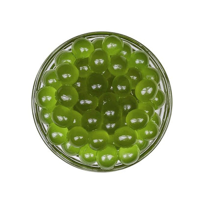 Tea Zone [7 Pounds] Green Apple Popping Pearls for Boba Tea Beverages, Sweets, Ice Cream Topping | B2060