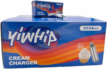 pleasantly surprise genuine products yiwhip 8g Premium Recyclable Steel Whipping Gas Cartridges Made for Cream Dispenser - Pure with Long Shelf Life (25)