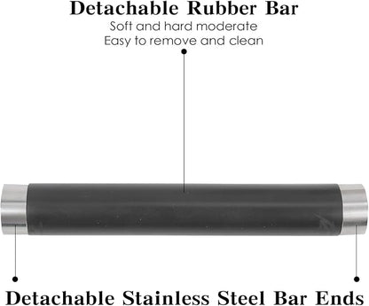 Italian Espresso Tapping Box, Stainless Steel Coffee Grinding Tapping Box, With Detachable Tapping Rod And Anti Slip Rubber Base (Black-S)