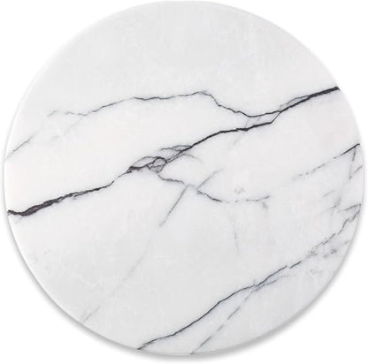 Koville Marble Cutting Board for Kitchen Countertop, 11" Round Marble Cheese Board Serving Tray for Baking, Charcuterie, Pastry, Trivet, Stone Cutting Boards for Kitchen - Milas Lilac