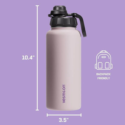 Vessence Tea Infuser Bottle - 32 Oz Insulated Loose Leaf & Fruit Infuser Bottle | Leak Proof with FlowSip Lid