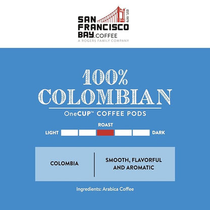 San Francisco Bay Compostable Coffee Pods - 100% Colombian (80 Ct) K Cup Compatible including Keurig 2.0, Medium Roast