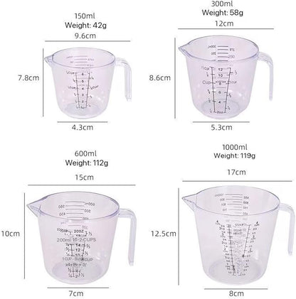 7x Stainless Steel Measuring Cups with 6x Measure Spoons Set,4x Plastic Measurings Cups for Liquids,Kitchen Gadgets for Cooking & Baking Utensils(17Pcs)