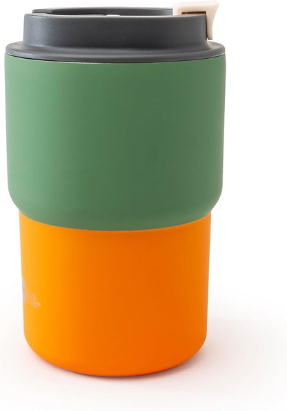asobu Ultimate Stainless Steel Ceramic Inner Coating Coffee Mug with Double Walled Copper Lining Insulation, 12 Ounces (Green)