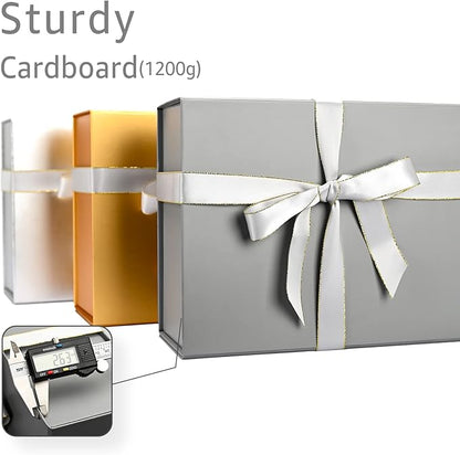 LIFELUM Extra Large Gift Box,13.85 x 8.35 x 4.45 with Magnetic Lid for Presents with Ribbon, Card, Shredded Paper Filler Valentine's Day,Christmas, Holidays, Birthdays