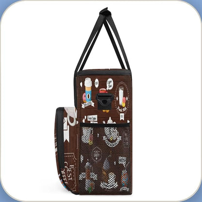 Coffee Culture Maker Carring Bag Cafe Travel Carrying Storage Tote Compatible with Keurig K-Mini or Plus Portable Single Serve Brewer Case Pockets for K-cup Pods