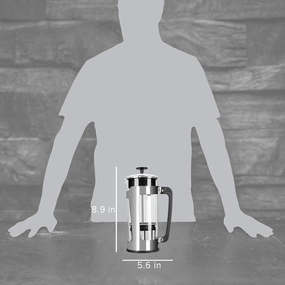 ESPRO - P5 French Press Coffee Maker – Patented Double Microfilter for Sludge and Grit Free Coffee – Made in Taiwan, Black, 18 oz