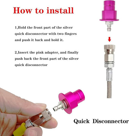 Soda Machine Co2 Adapter Quick Connector Adapter With High Pressure Stainless Steel Hose,Soda Water Maker Adaptor Compatible with Terra DUO Art Gaia Series 56inch with Gauge