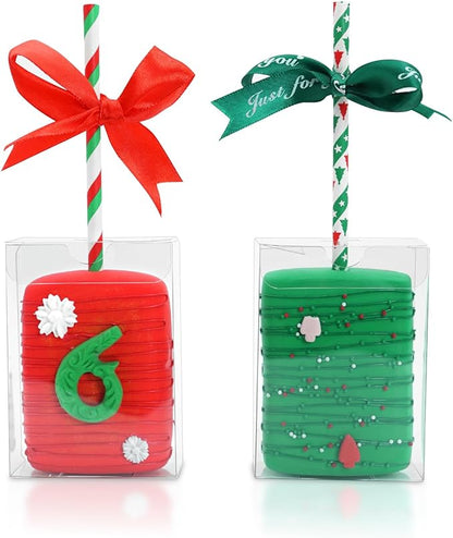 JOHOPACK 100pcs 3.5"x 2.5"x 1.38" Clear Rice Krispie Treat Boxes Clear Cakesicle Boxes Macaron Box Favor Box for Birthday Wedding Party