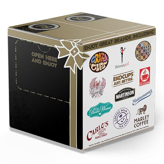 Double Donut Coffee Decaf Flavored Coffee, Variety Pack, 30 Count