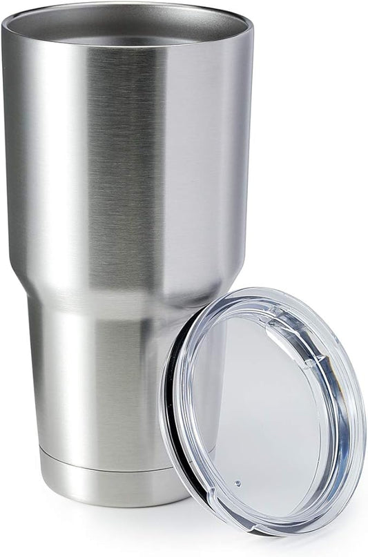 HASLE OUTFITTERS 30oz Stainless Steel Tumbler, Double Wall Vacuum Insulated Travel Mug Tumbler, Durable Insulated Coffee Mug, Gift Box Set (Silver, 1)