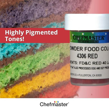 Chefmaster Green Dry Powder Candy Color | Vibrant Shades | Chocolate, Macarons, Fondant | Decorating | Professional-Grade Dye | Easy-to-Use | Manufactured in USA | 3 grams