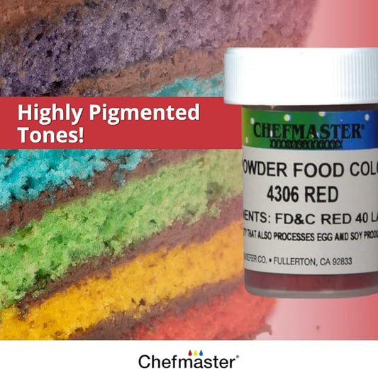 Chefmaster Green Dry Powder Candy Color | Vibrant Shades | Chocolate, Macarons, Fondant | Decorating | Professional-Grade Dye | Easy-to-Use | Manufactured in USA | 3 grams