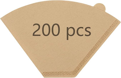 Disposable Coffee Paper Filters for Ninja Dual Brew Coffee Maker,200 Pcs #4 Cone Replacement Filter Compatible with Ninja DualBrew Pro CFP301 CFP201 Coffee Maker