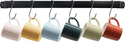 AJART Coffee Mug Rack Wall-Mounted: 12-Hook Cup Holder - Ideal for Coffee Bars & Apartment Kitchens - Space-Saving Solution - 1 Pack