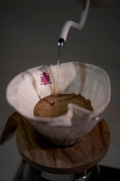 ATHIA Coffee Filter for Hario V60 size01, 100% Cotton Reusable Cone Shape Cloth Filter, for 1-2 Cup Small Pour-over Drippers, Eco-friendly Alternative to Paper Filters