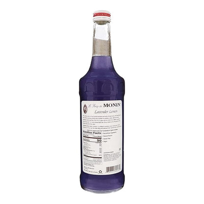 Monin - Lavender Lemon Syrup, Soothing Lavender & Citrus Flavored Syrup, Coffee Syrup, Natural Flavor Drink Mix, Simple Syrup for Coffee, Cocktails, Soda, & More, Gluten-Free, Clean Label (750 ml)