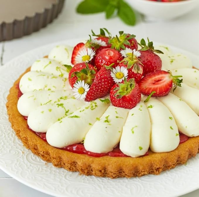 GOBEL - Non-Stick Round Fluted Tart Mold / Quiche Pan with Removable Bottom - 11"