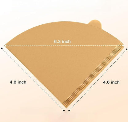 Generic Cone Filters #4 for Coffee Makers - Tear-Resistant Paper, Sustainable Material, 12-Cup Compatibility - Say Goodbye to Coffee Grounds in Your Brew (100, Brown), G3334