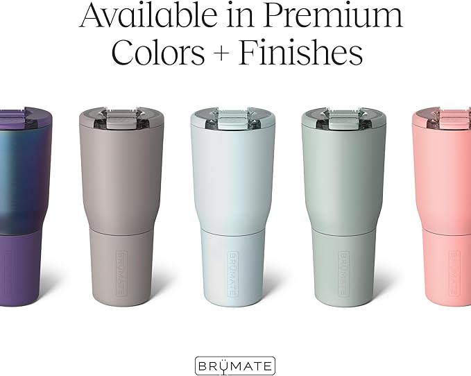 BrüMate Nav 35oz 100% Leak Proof Insulated Travel Tumbler with Magnetic BevLock™ Lid - Double Wall Cup-Holder Friendly Stainless Steel Mug (Guava)