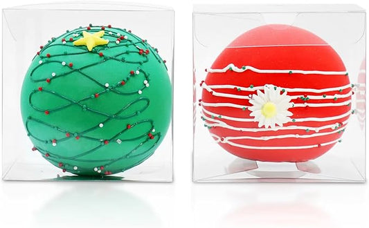 100pcs Clear Favor Boxes 3x3x3 Inch Chocolate Bomb Boxes Clear Gift Boxes Cupcake Box Macaron Box for Birthday Wedding Party