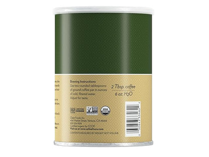 Café Altura, Regular Roast, Medium Roast, Organic, Ground Coffee, 12 oz. Can