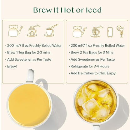 VAHDAM, Decaf Himalayan Green Tea Bags (100 Pyramid Tea Bags) Caffeine Free, Gluten Free | High Grown Decaf Green Tea | Resealable Ziplock Pouch | Pyramid Tea Bags