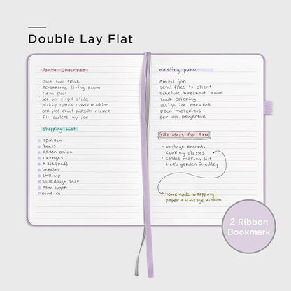 &And Per Se Lined Journal Notebook for Women&Men with Pattern, 160 Pages 100GSM Thick Paper, A5 Hardcover Journals for Writing(Lavender)