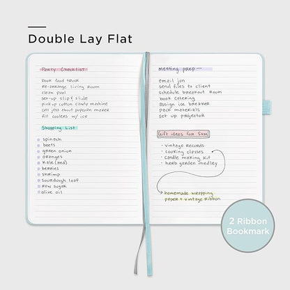&And Per Se Lined Journal Notebook, 160 Pages, A5 5.7 x 8 inches College Ruled Thick Paper Notebook Journals for Writing, Hardcover Notebooks for Women Men Office School (1 Pack, Cyan)