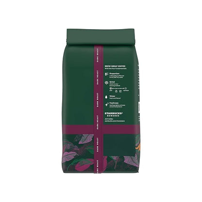 Starbucks Whole Bean Coffee, Dark Roast Coffee, Sumatra, 100% Arabica, 6 bags (12 oz each)