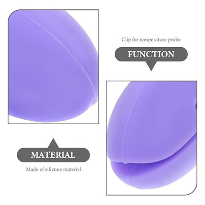 Thermometer Fixing Clip Silicone Thermometer Clip Non-Scratch Design Compatible with Probe Kitchen Accessory for Candle Soap Jam Candy Milk Chocolate Cooking