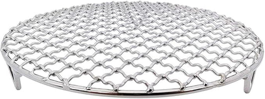 11" Round Cooling Rack Baking 304 Stainless Steel Versatile Steaming Grilling Fit Air Fryer,Cake Pan, Oven