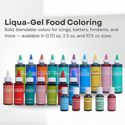 Chefmaster Neon Purple Liqua-Gel® Food Coloring | Vibrant Color | Professional-Grade Dye for Icing, Frosting, Fondant | Baking & Decorating | Fade-Resistant | Easy-to-Use | Made in USA | 2.3 oz