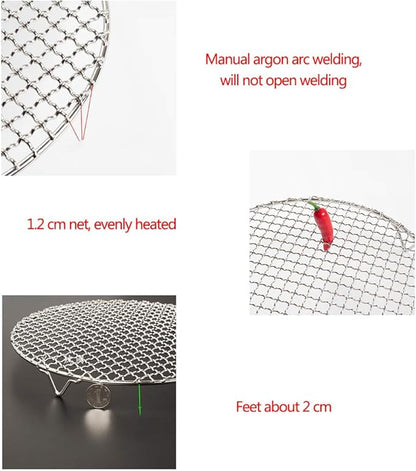 Versatile Round 304 Stainless Steel Cooling Rack Baking,Heat Resistant Rust Proof Sturdy Durable Dia 8.9"