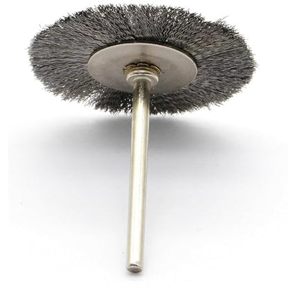 20PCS T-shaped Wire Brushes - Metal Rust Removal, Polishing, Cleaning - 38mm Diameter, 3mm Shaft - Removes Burrs, Dust, and Oxide Layer - Handles Rough Surfaces - Designed for Industrial and DIY Use