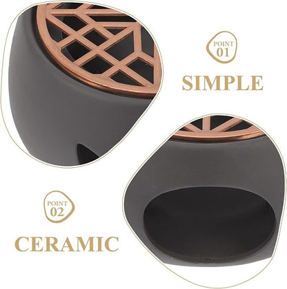 Ceramic Tea Pot Warmer Heater Set Japanese Pottery Teapot Warmer Base Tea Light Candle Holder Tea Stove Warmer for Tea Set Coffee Cup Tea Pot