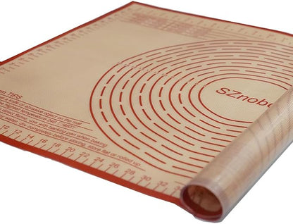 Non-slip Silicone Pastry Mat 28X20 inches Baking Mat with Measurement, Perfect for Dough, Pastry, Pie Crust, Fondant, Cookies, Bread, Pasta, Pizza, Food Grade Kitchen Counter Mats