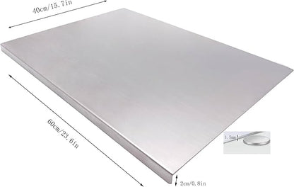 Stainless Steel Cutting Boards for The Kitchen, Suitable for Meat, Fruits, Vegetables, Bread, and Baking Large-sized Cutting Boards (60 x 40cm/23.6 x 15.7 in)