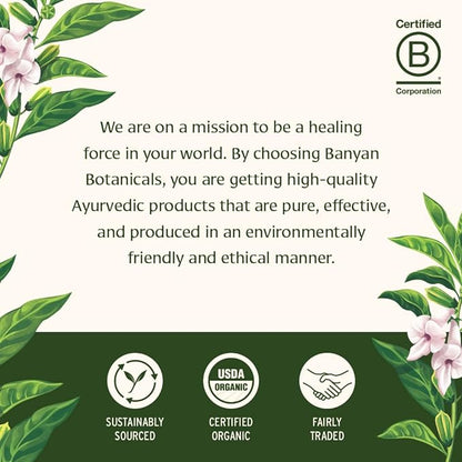 Banyan Botanicals Ashwagandha Latte – Caffeine-Free Organic Herbal Latte Mix – Instant Herbal Adaptogen Drink for Energy, Relaxation, and Nourishment* – 4.2 oz – Non-GMO Sustainably Sourced Vegan
