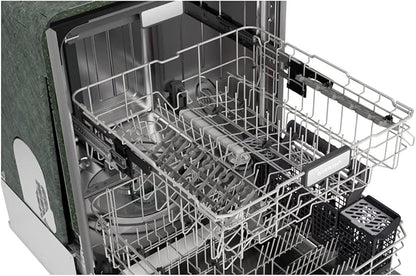 SHARP SDW6767HS Smart Dishwasher Works with Alexa. Includes LED Interior lights, Stainless Steel interior, Heated Dry with Fan Assist, Wash Zone cleans half load on either rack, Adjustable Third Rack