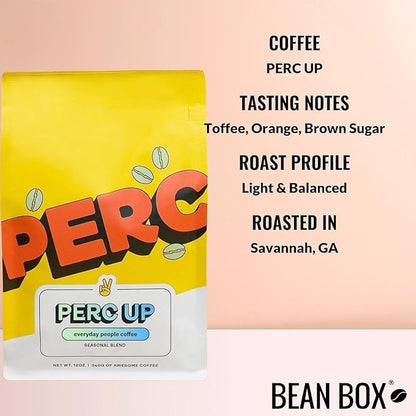 PERC UP - Roasted by Perc Coffee - Whole Bean Coffee - 12 Ounce Bag