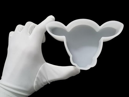 【300+ Design Optional】 Cow Head Shape Freshie Mold, Silicone Epoxy Resin Molds for Car Freshies, Aroma Beads, Soap Mould, Candle Mould, Pendant Mould-Oven Safe