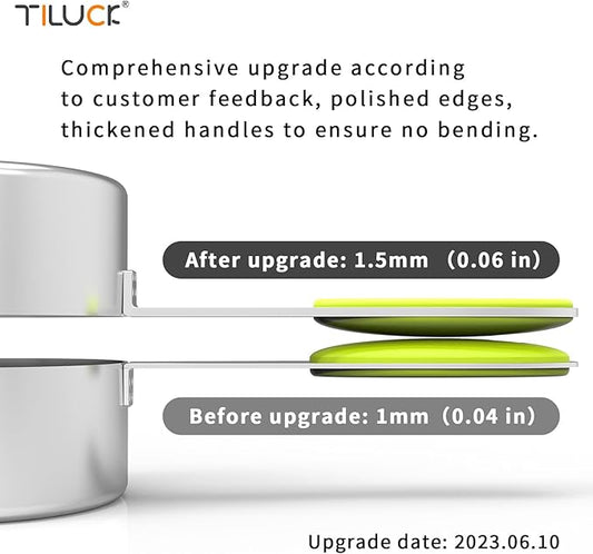 TILUCK Measuring Cups and Spoons Set, Stainless Steel, Kitchen Utensils for Cooking and Baking (12, Colorful)